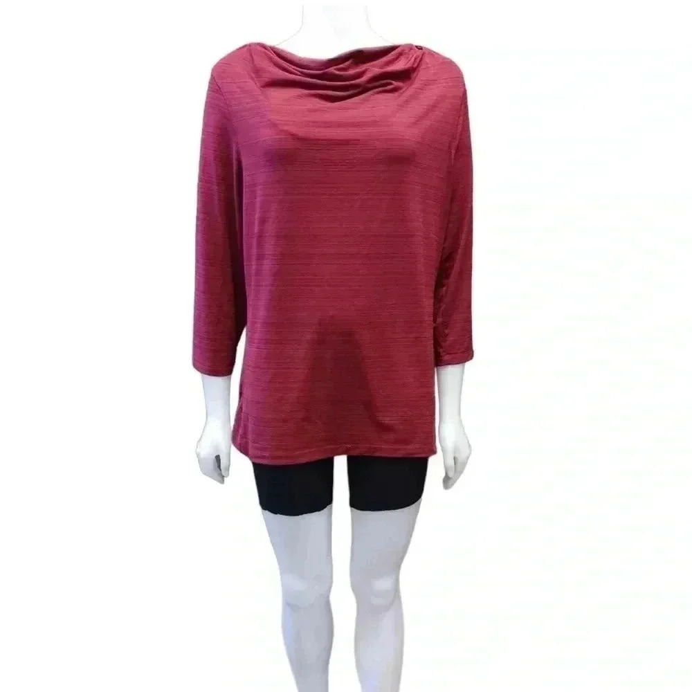 Cutter & Buck Cranberry Cowl Neck Sweater Size XL